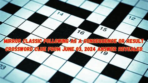 result in crossword clue